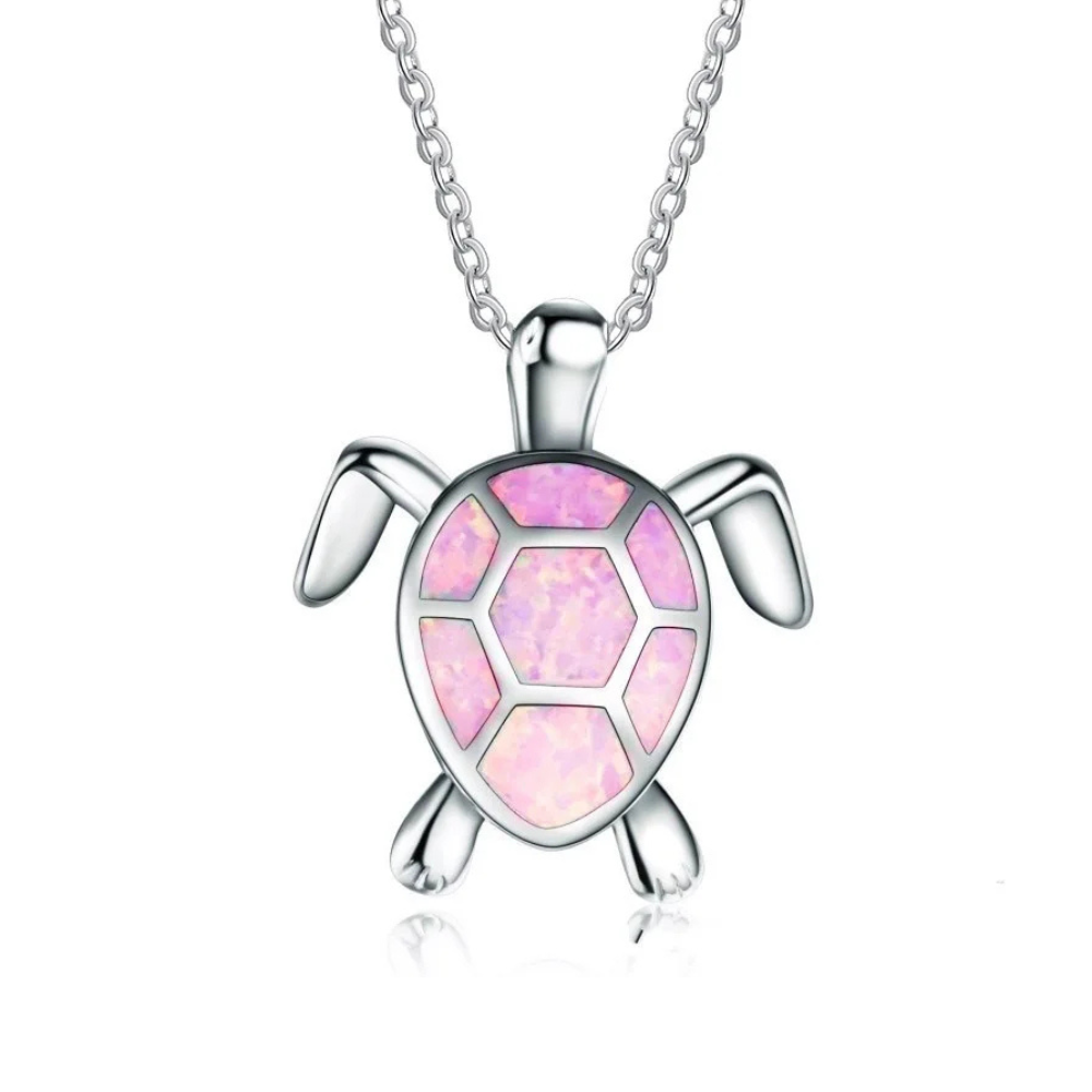 Collier Grenouille Argent et rose