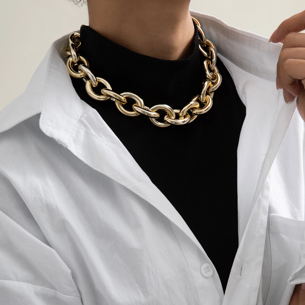 Collier Grosse Maille Doré