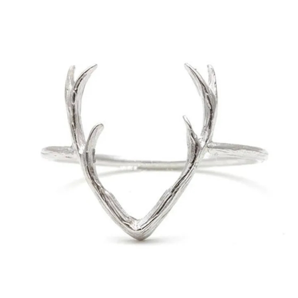 Bague Bois de Cerf Acier