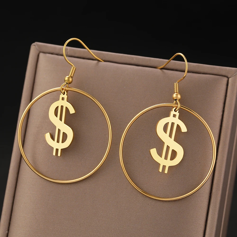 Boucles d'Oreilles Dollar Cercle