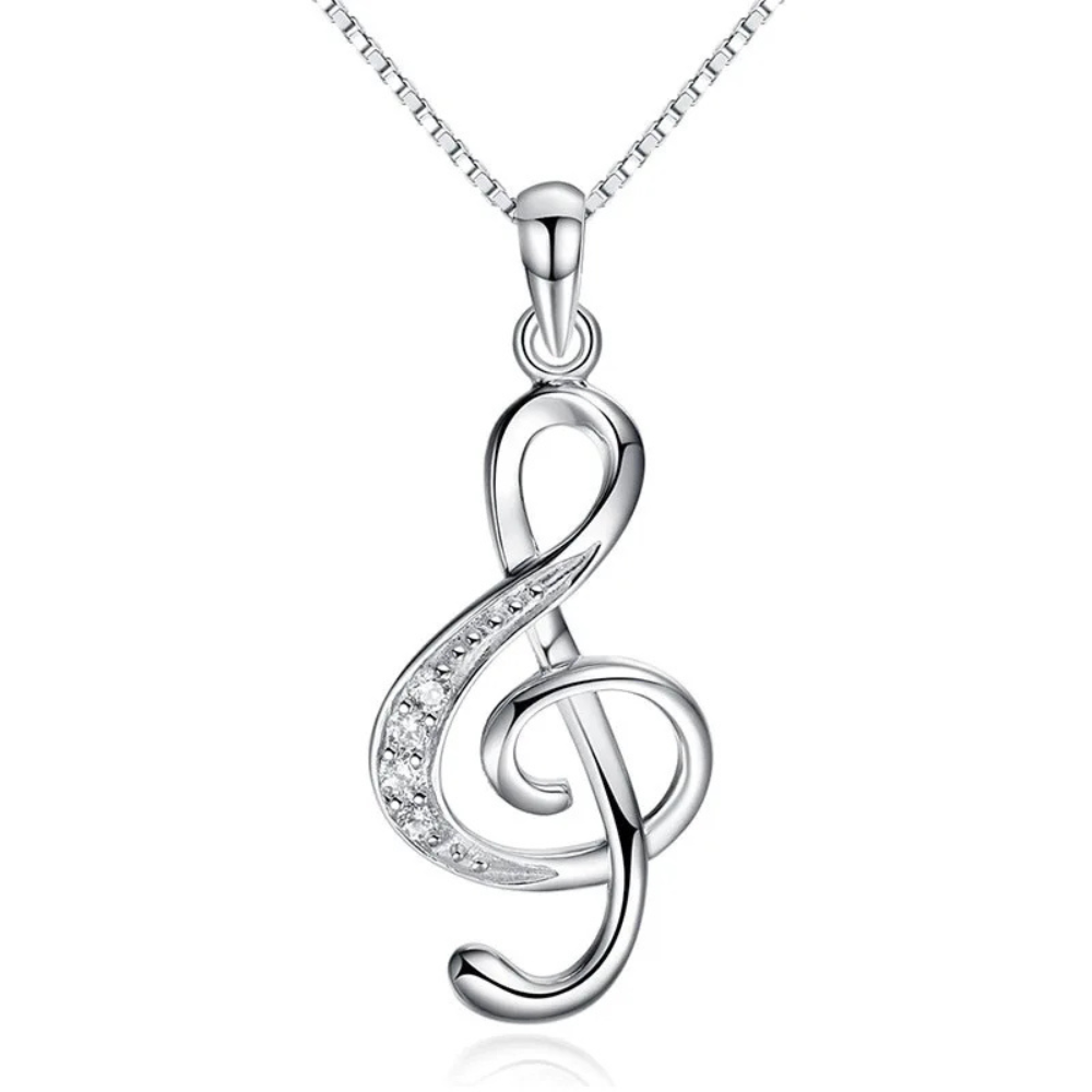 Collier Clé de Sol Argent Femme