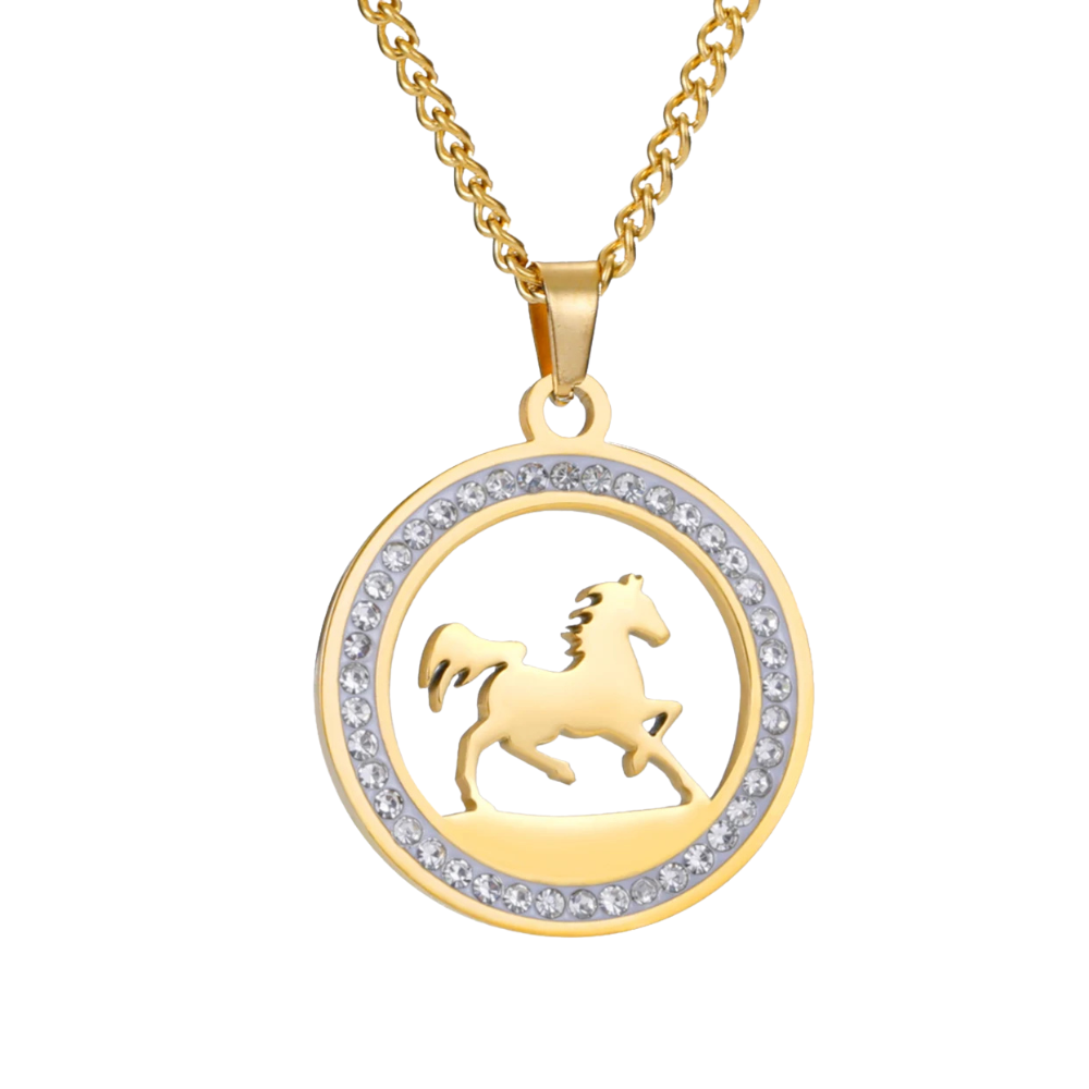 Collier Cheval Strass