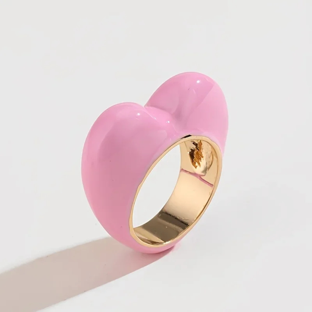 Bague Coeur Fashion rose