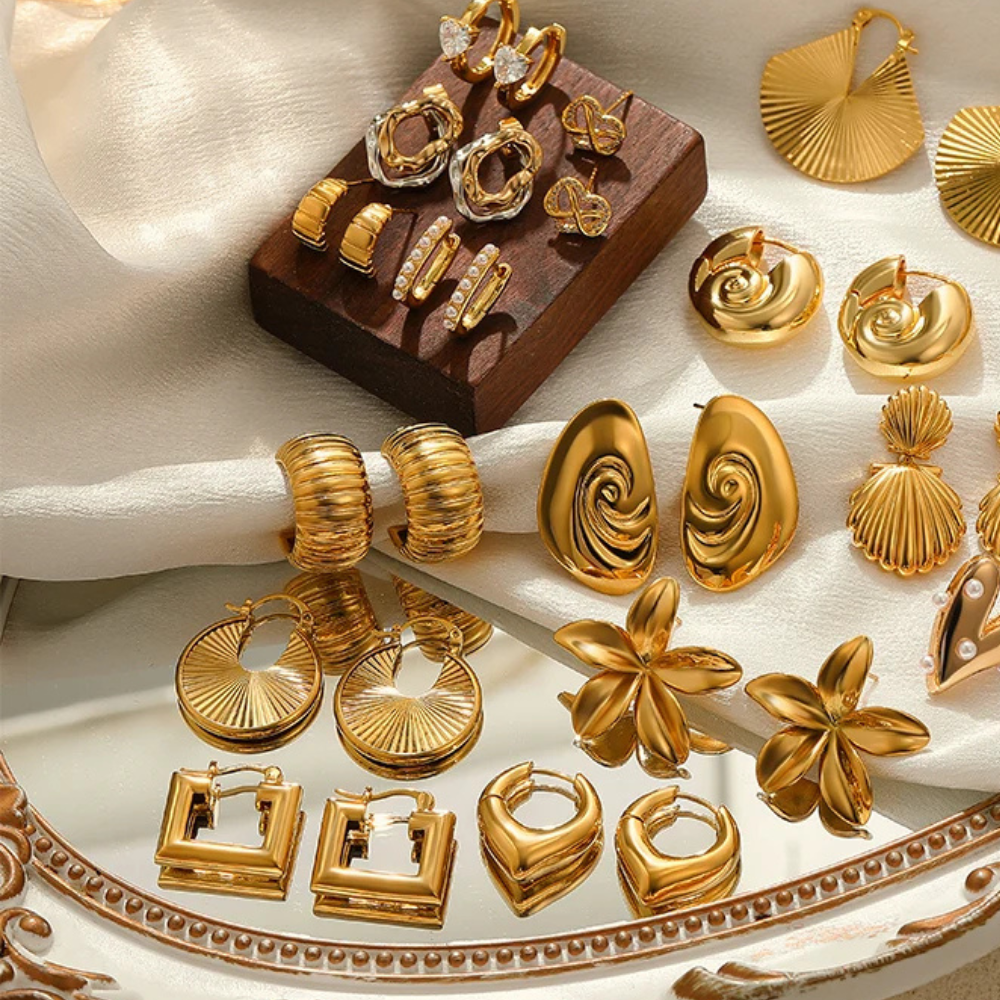 Boucles d'Oreilles Or Croissant femme