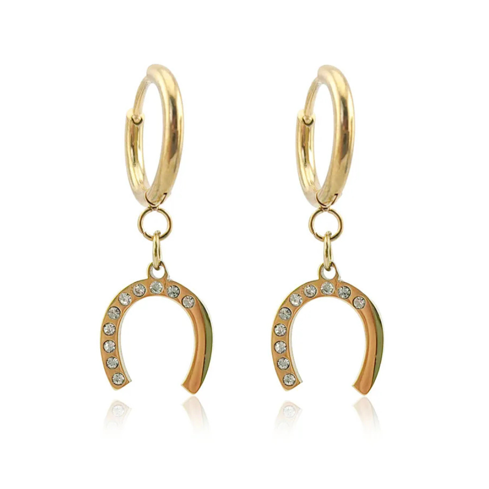 Boucles d'Oreilles Créoles Fer à Cheval