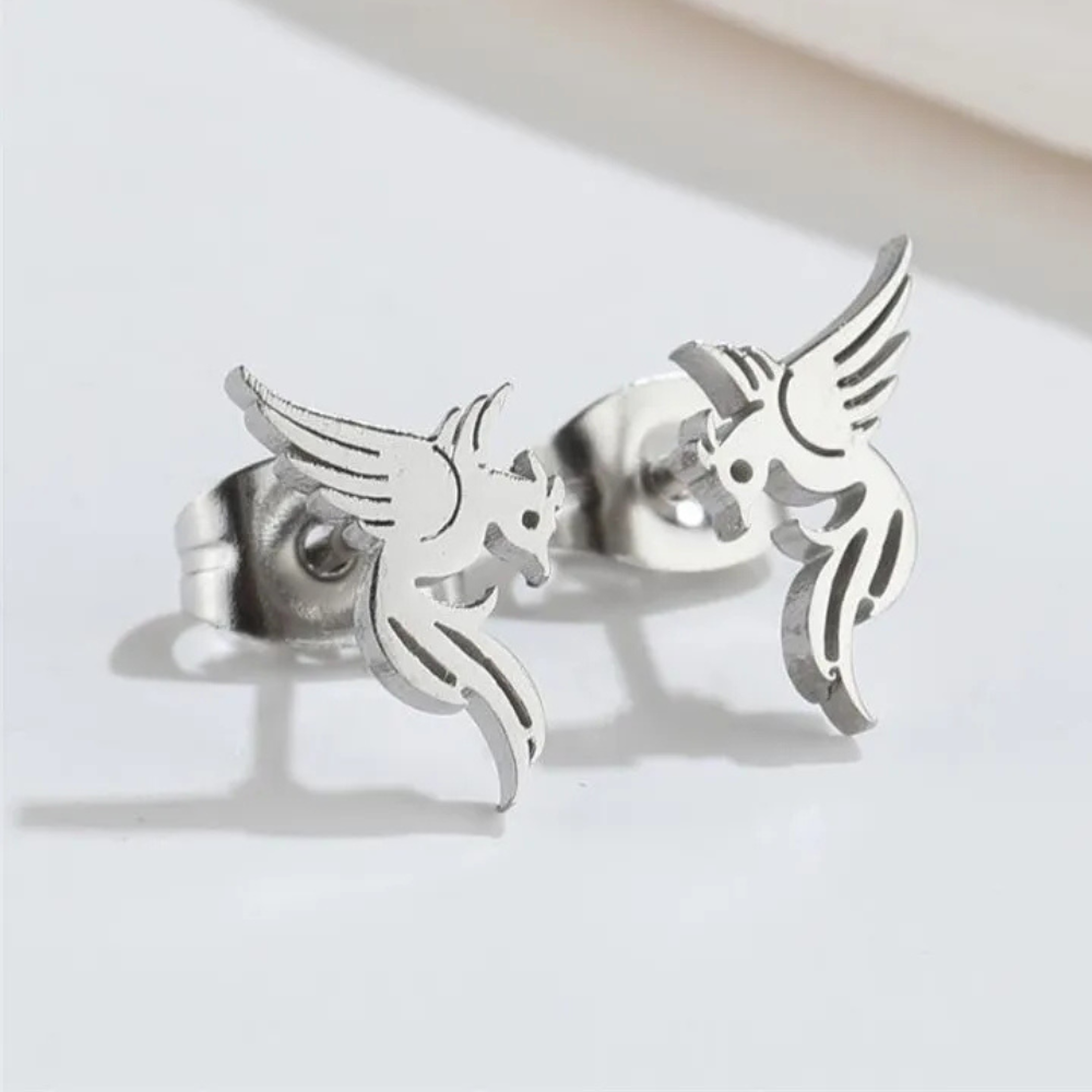 Boucles d'Oreilles Phœnix argent