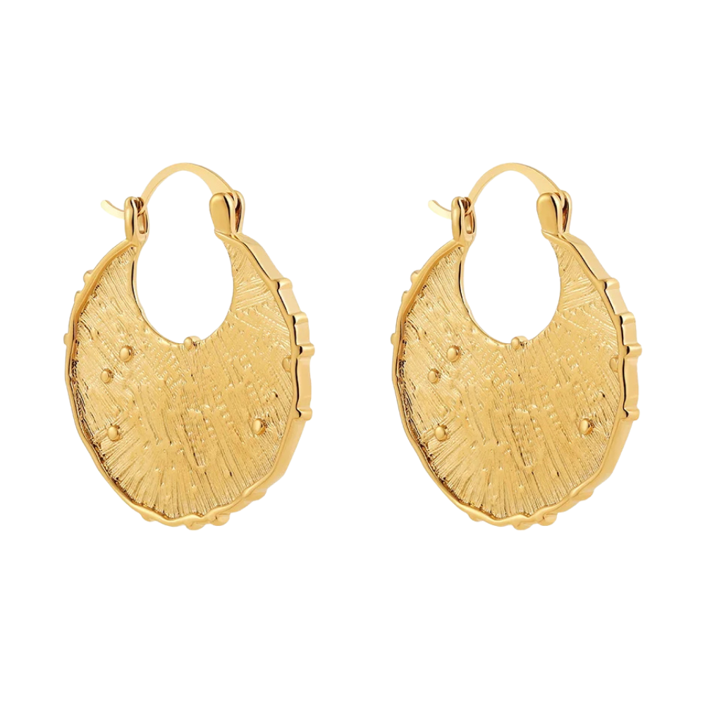 Boucles d'Oreilles Or Cercle Plat