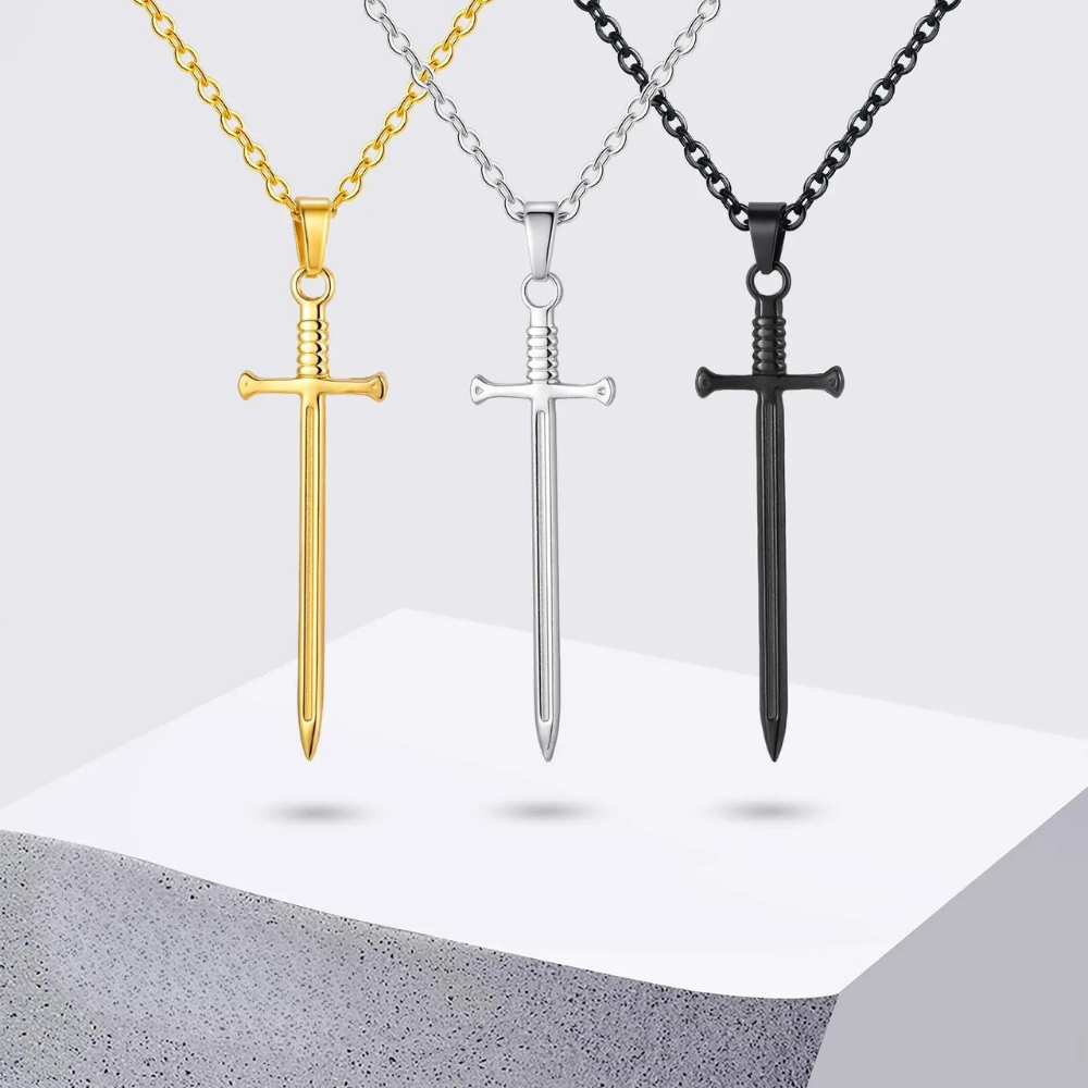 Collier Épée Homme pendentif
