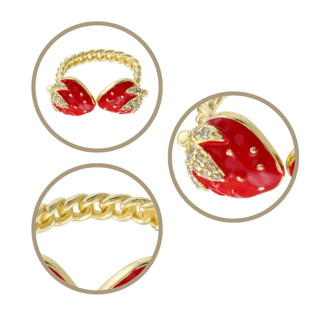 Bague Double Fraise