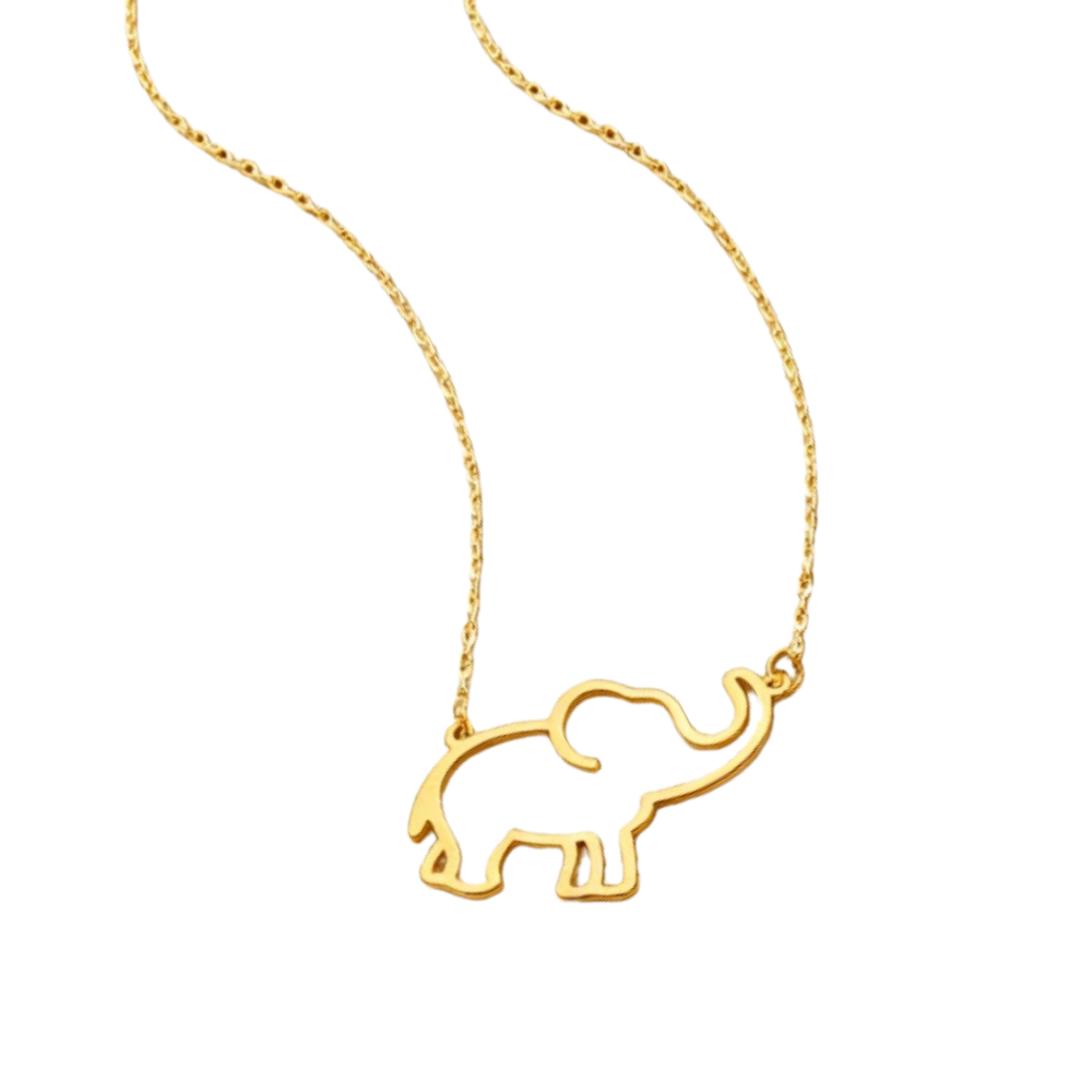 Collier Éléphant Doré