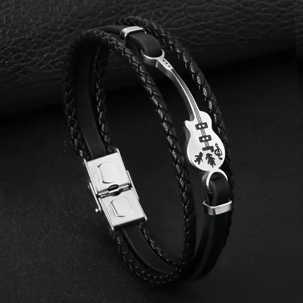 Bracelet Guitare Dessin noir