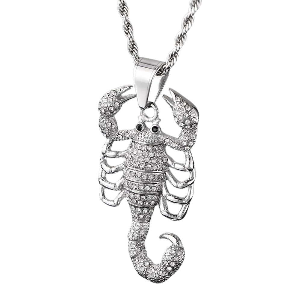 Collier Scorpion Homme argent