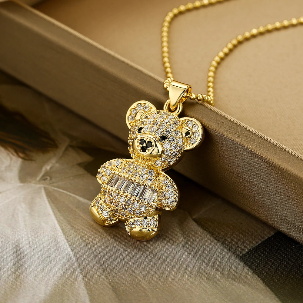 Collier Ourson Brillant diamant