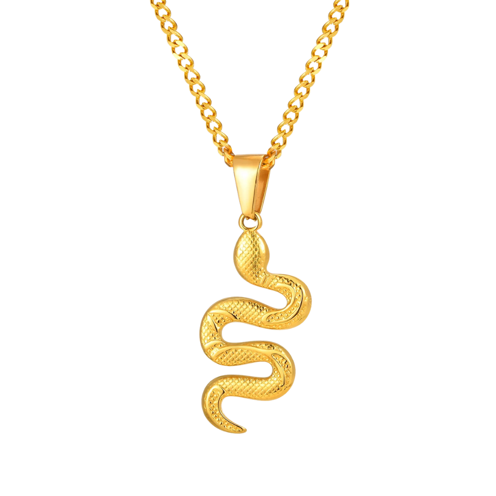 Collier Serpent Homme or