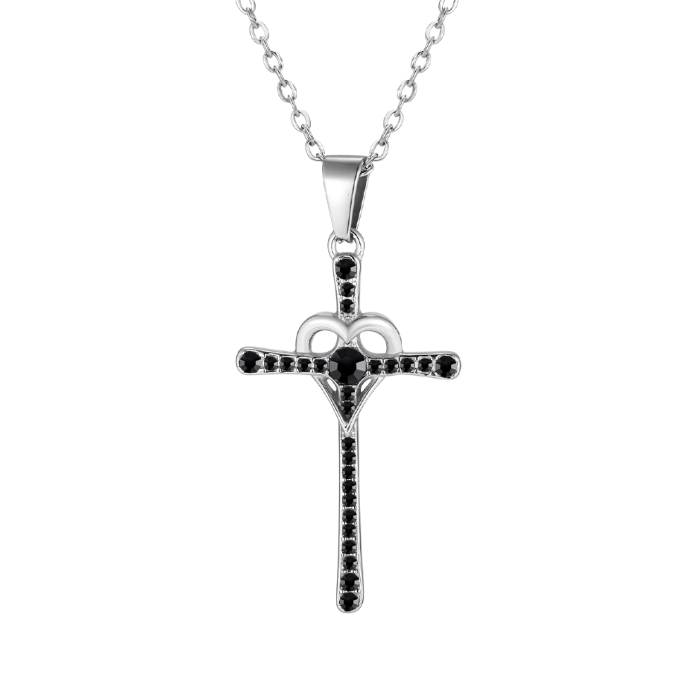Collier pendentif Croix Acier Homme