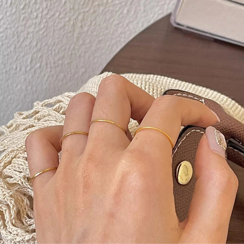 Bague Anneau Fin Or femme