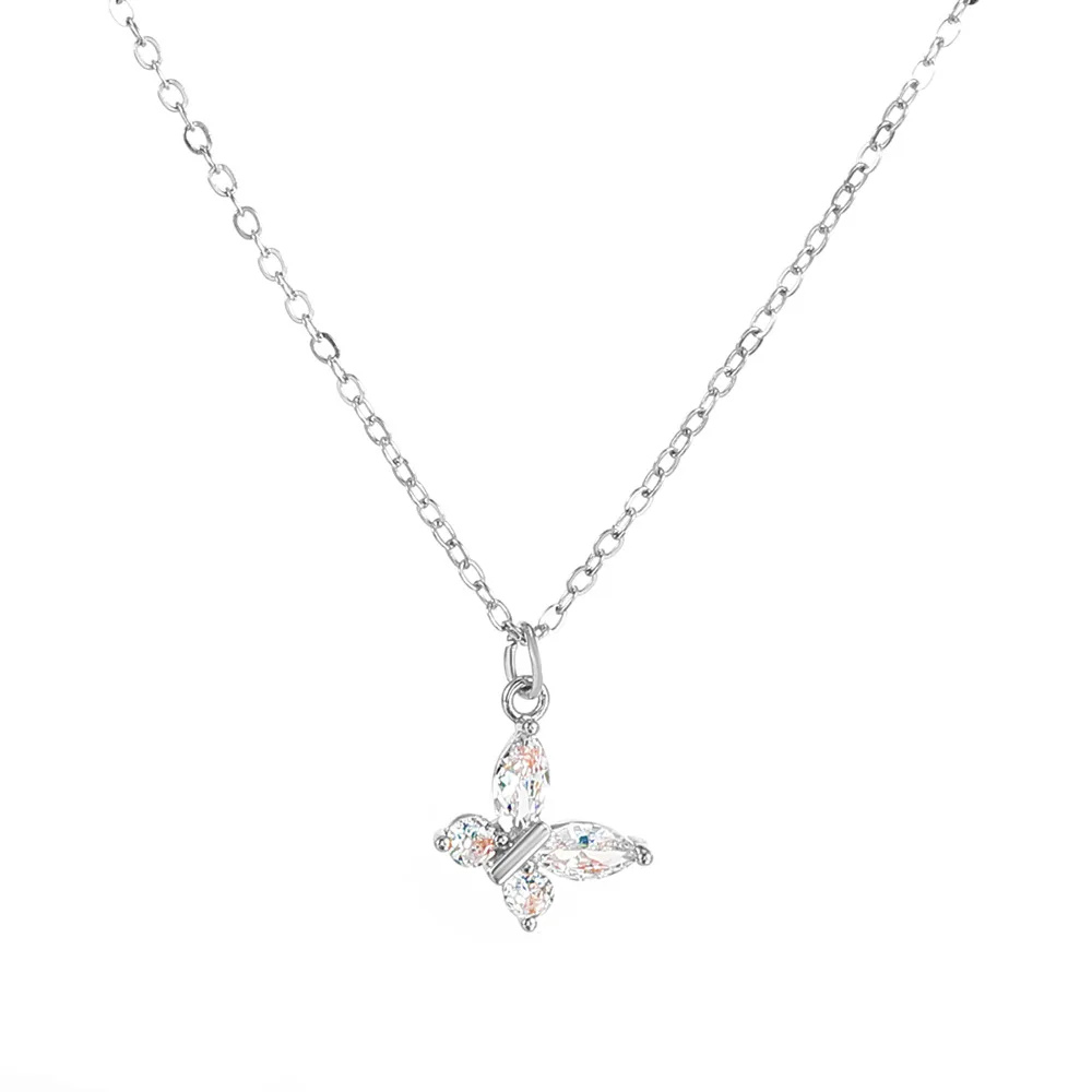 Collier Papillon Cristaux
