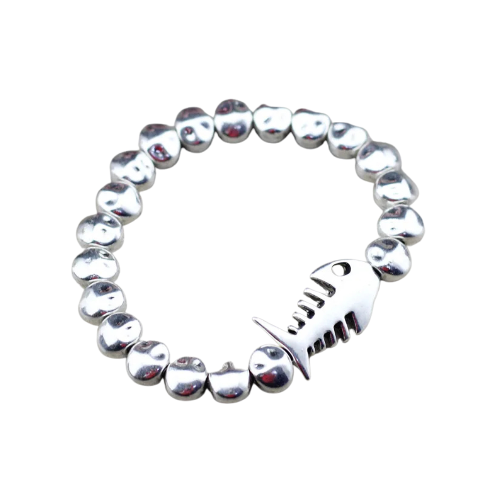 Bracelet Poisson Perles Métal