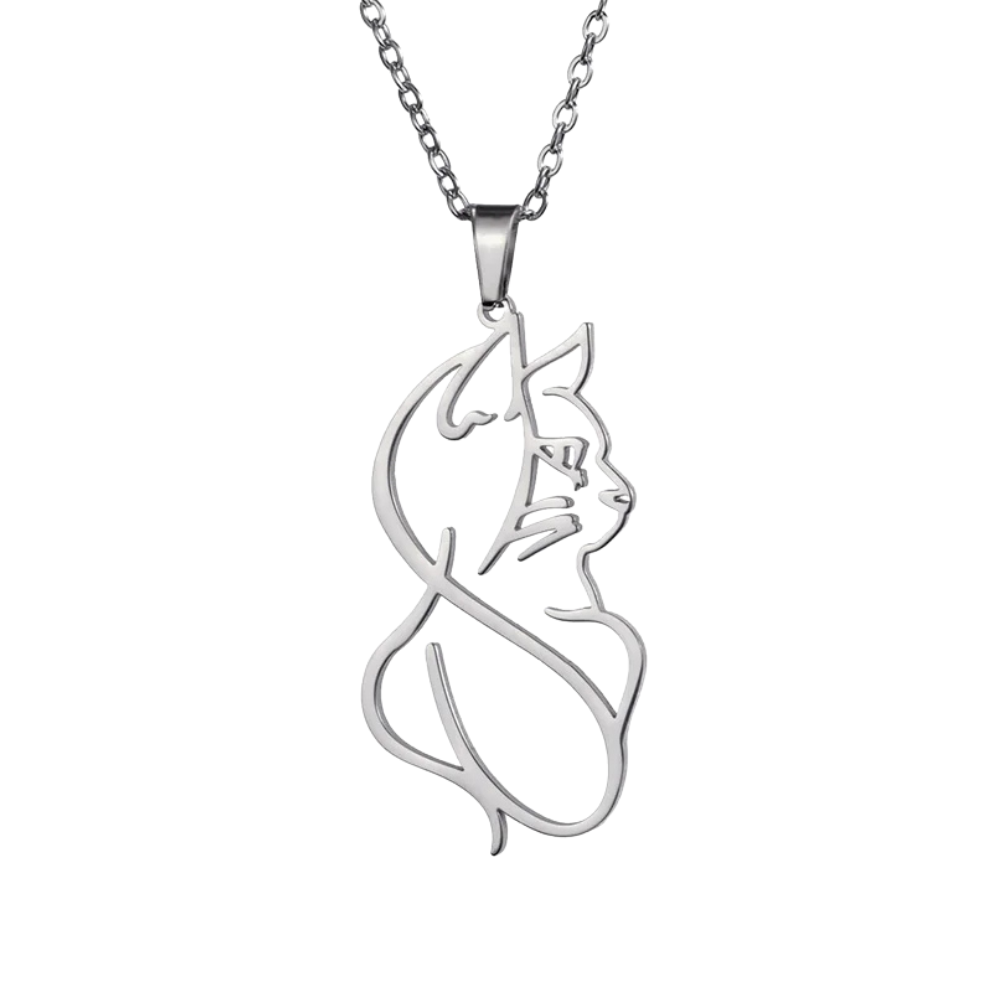 Collier Chat Artistique argent