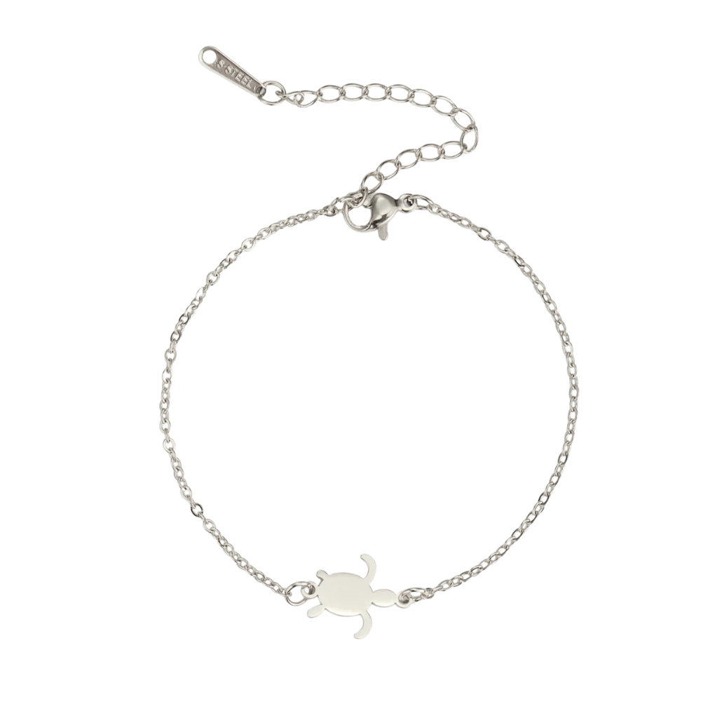 Bracelet Tortue Argent Femme