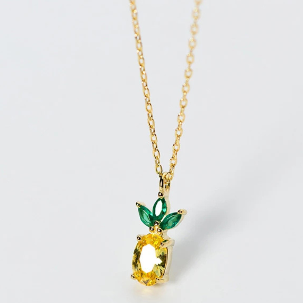 Collier Ananas Or