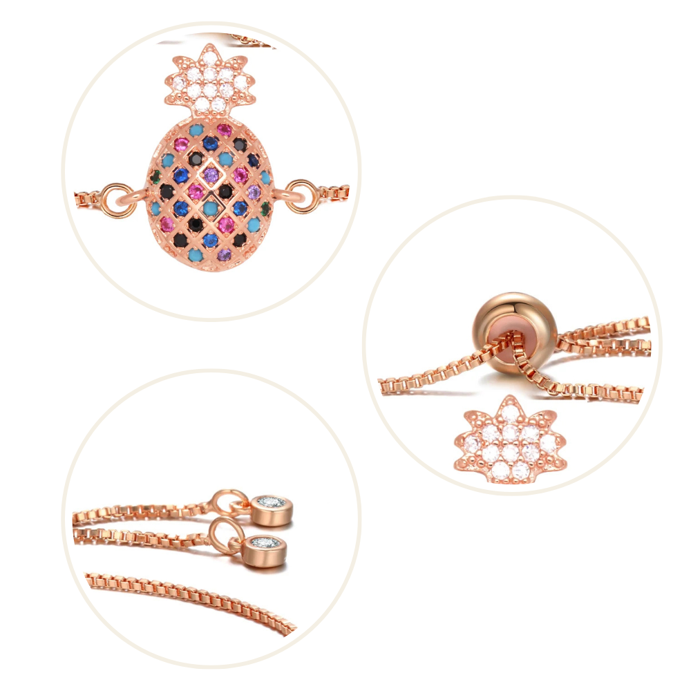 Bracelet Ananas Rose