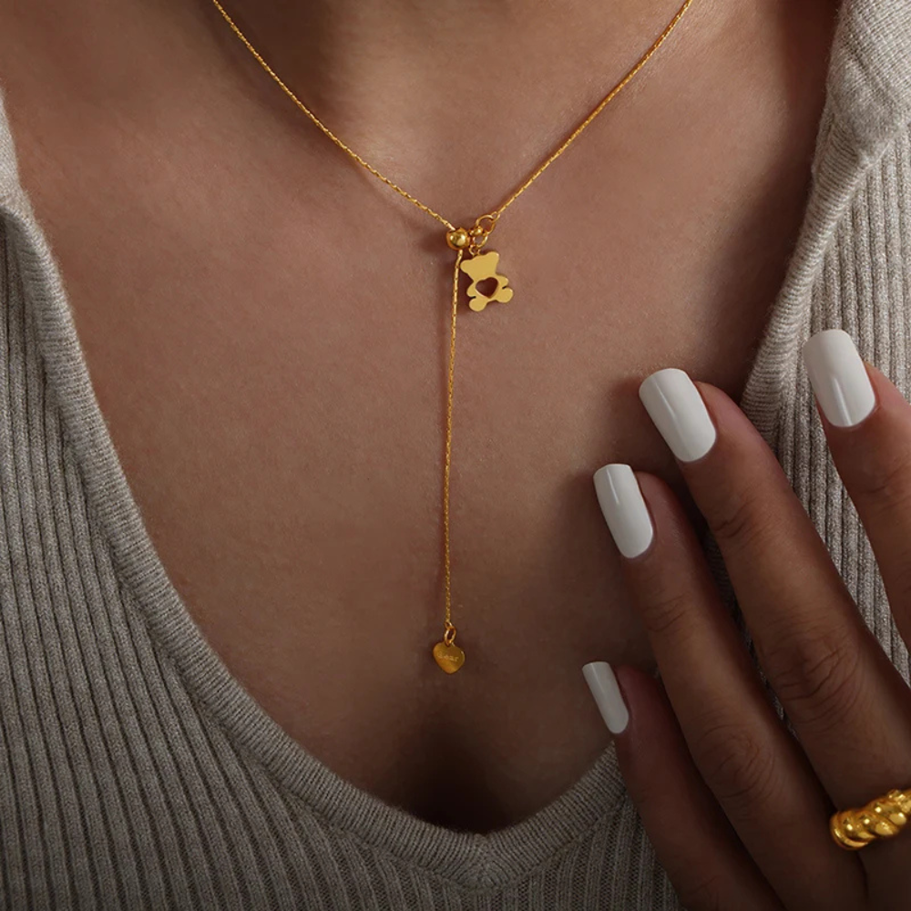 Collier Ourson or femme