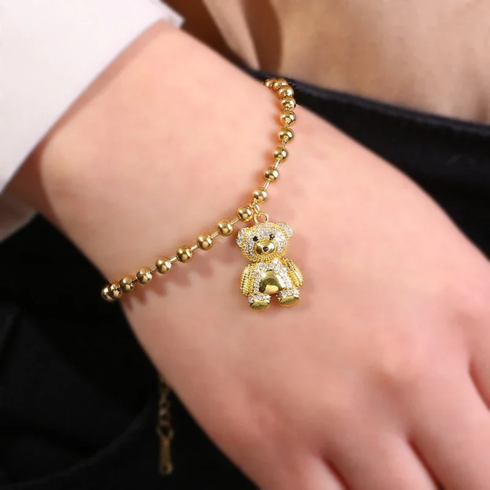 Bracelet Ourson Femme or
