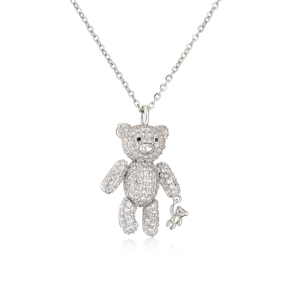 Collier Pendentif Ourson argent