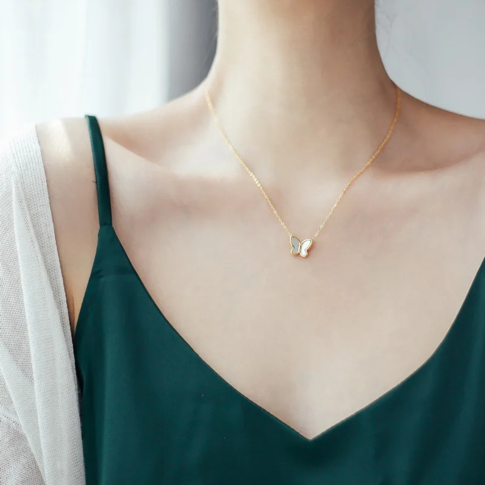 Collier Papillon Nacre