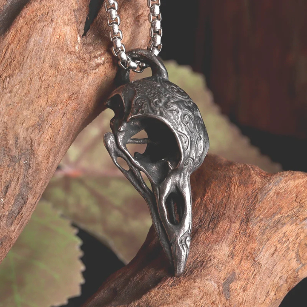 Collier Crâne de Corbeau