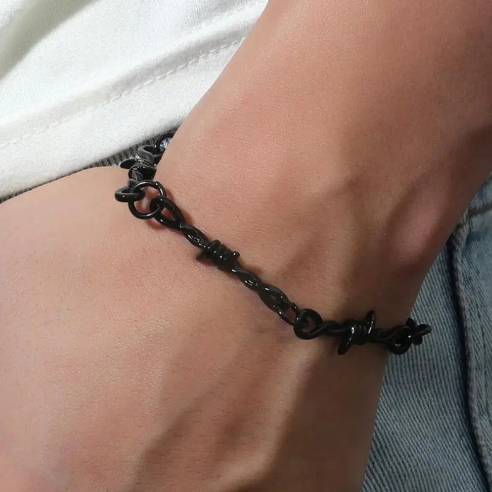 Bracelet Barbelé Noir