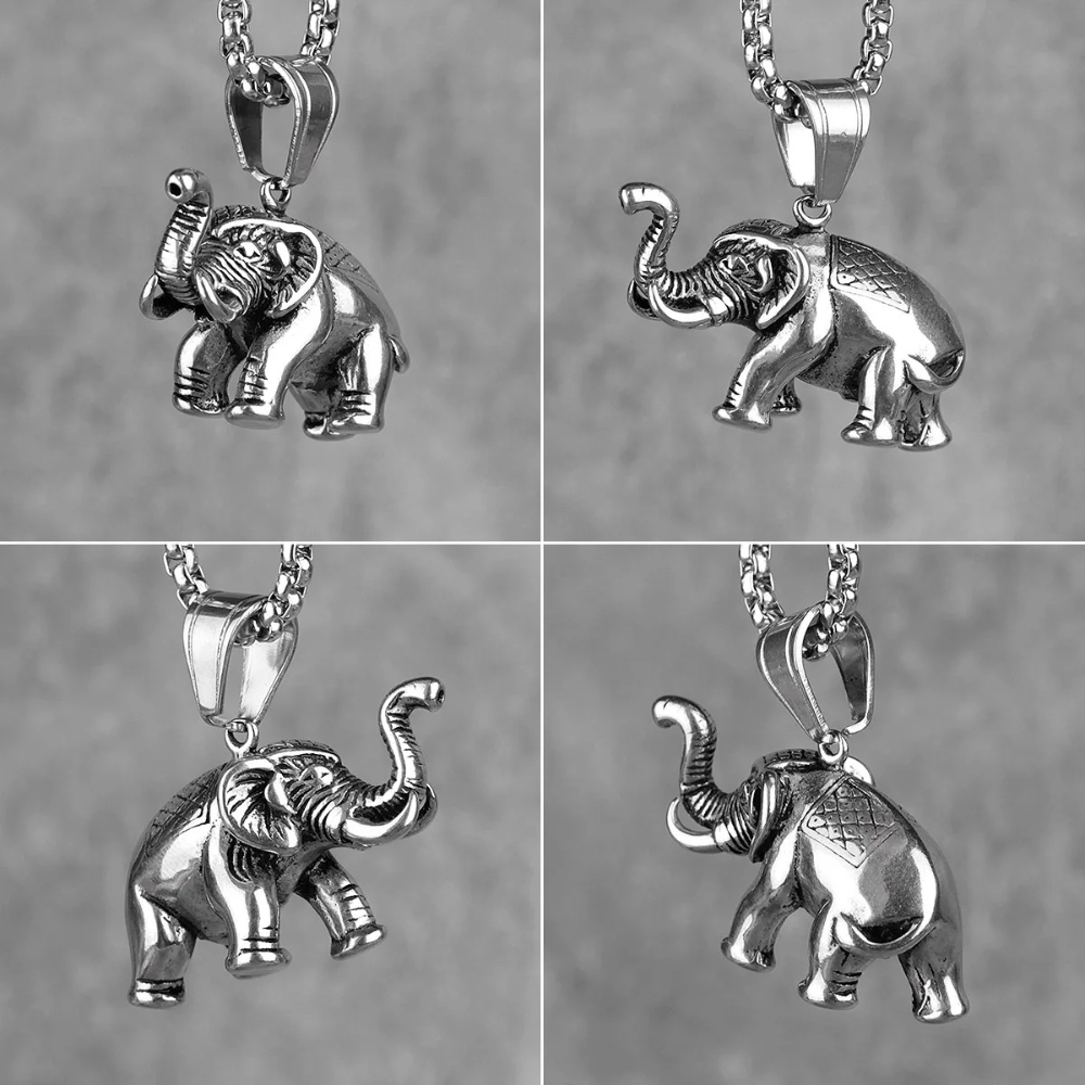 Collier pendentif Éléphant homme