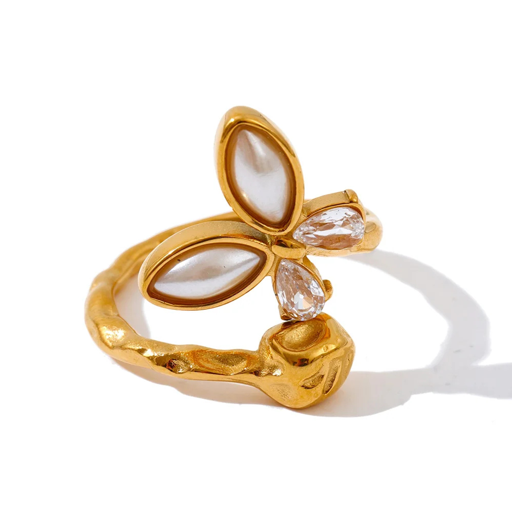 Bague Papillon Doré Femme