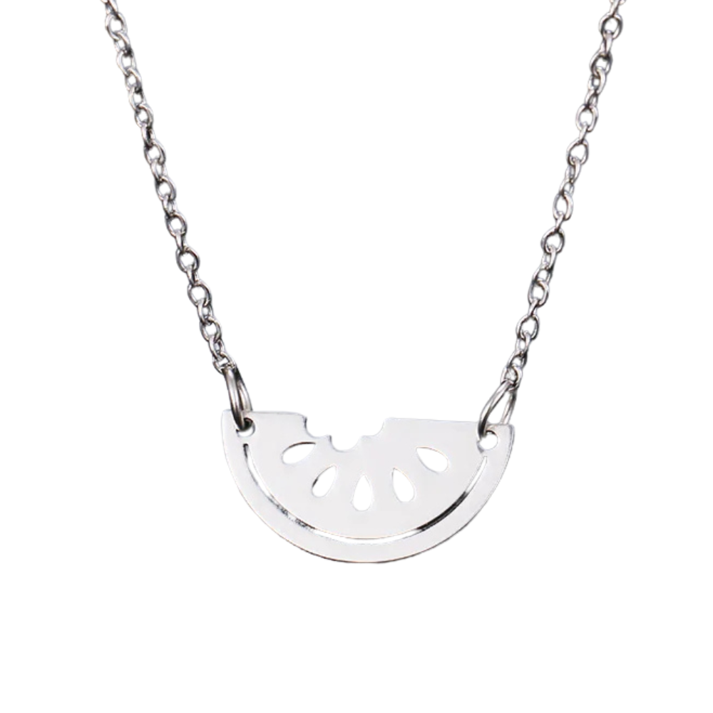 Collier Pastèque Acier Inoxydable argent