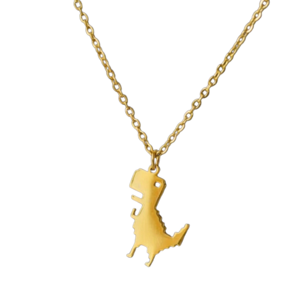 Collier Dinosaure Pixel