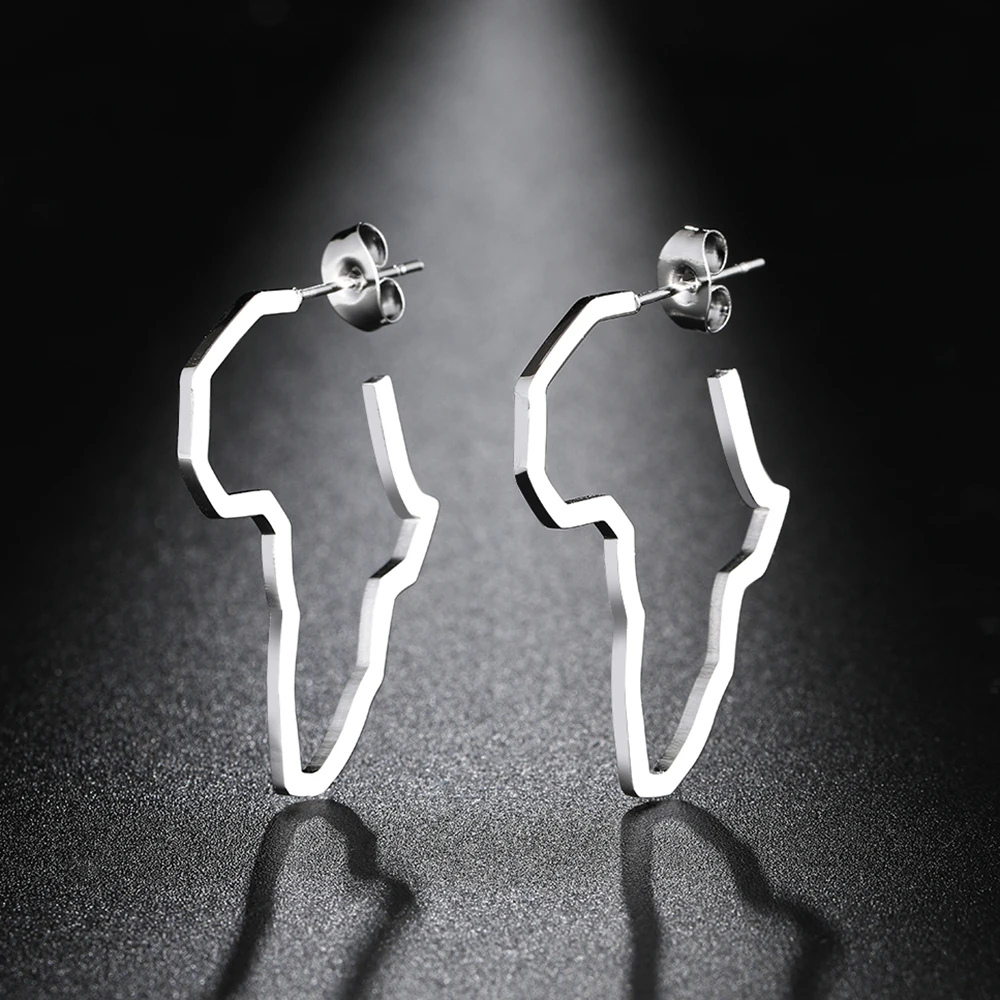 Boucles d'Oreilles Carte d'Afrique