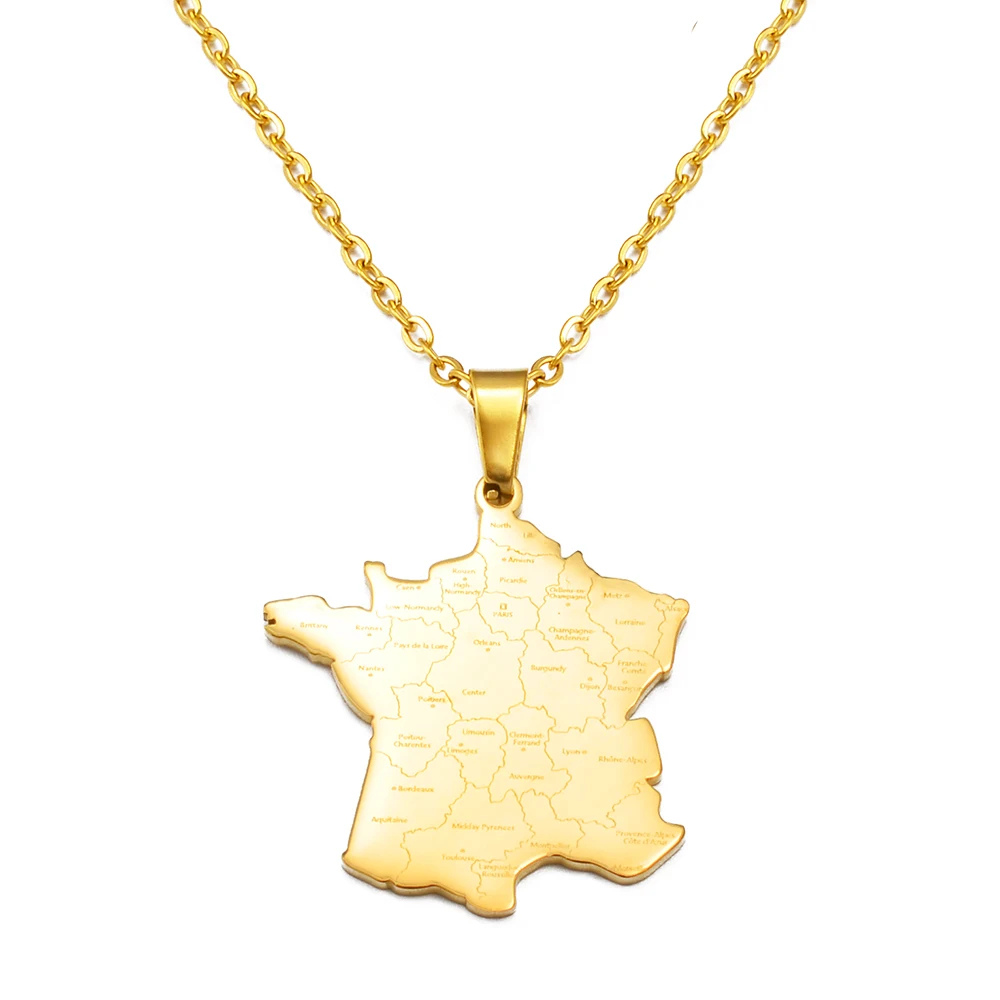 Collier Pendentif France or