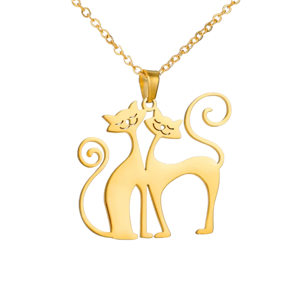Collier Chats Amoureux
