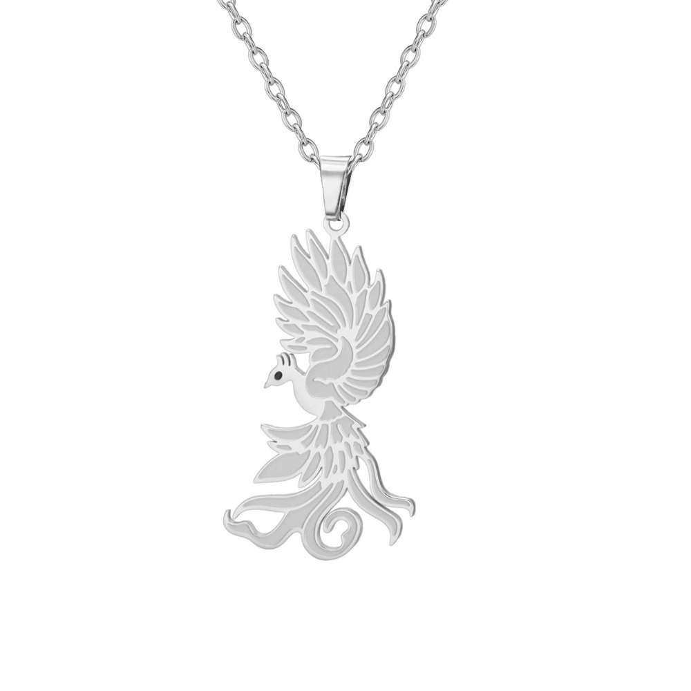 Collier Phoenix Volant argent