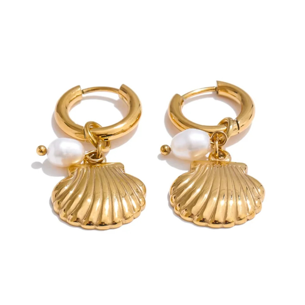 Boucles d'Oreilles Breloque Coquillage