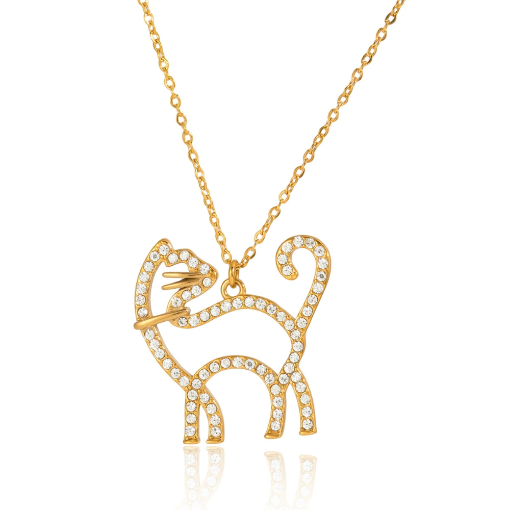 Collier Chat Brillant