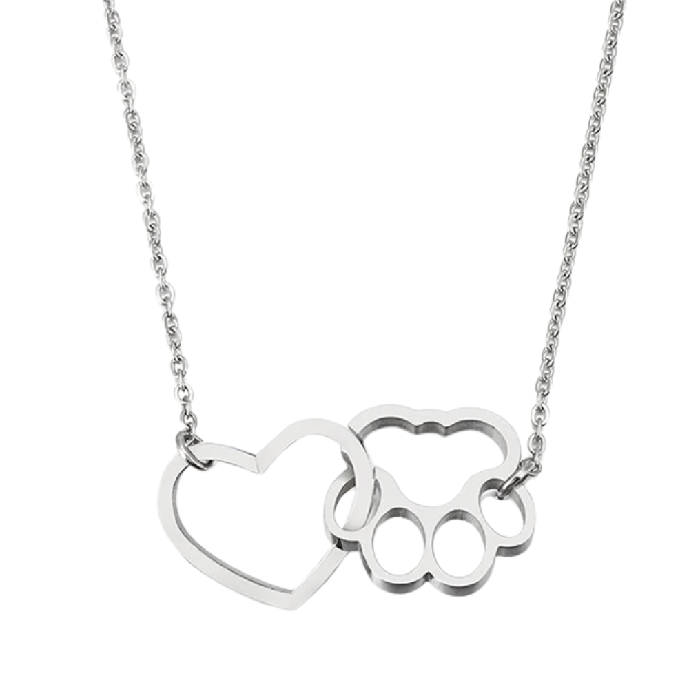 Collier Cœur et Patte de Chien