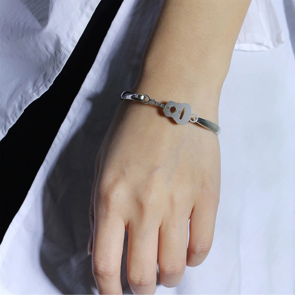 Bracelet Guitare Rigide argent
