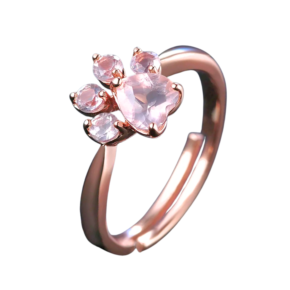 Bague Patte de Chien Or Rose