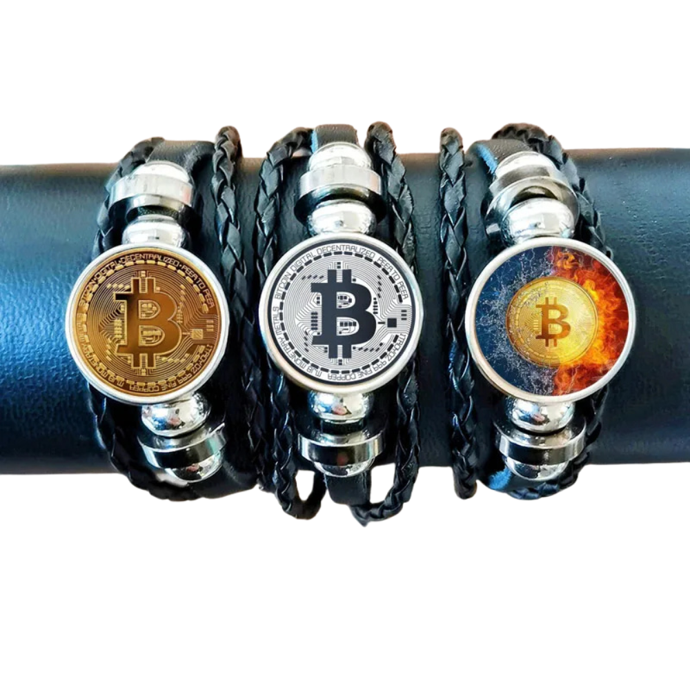Bracelet Bitcoin Cuir