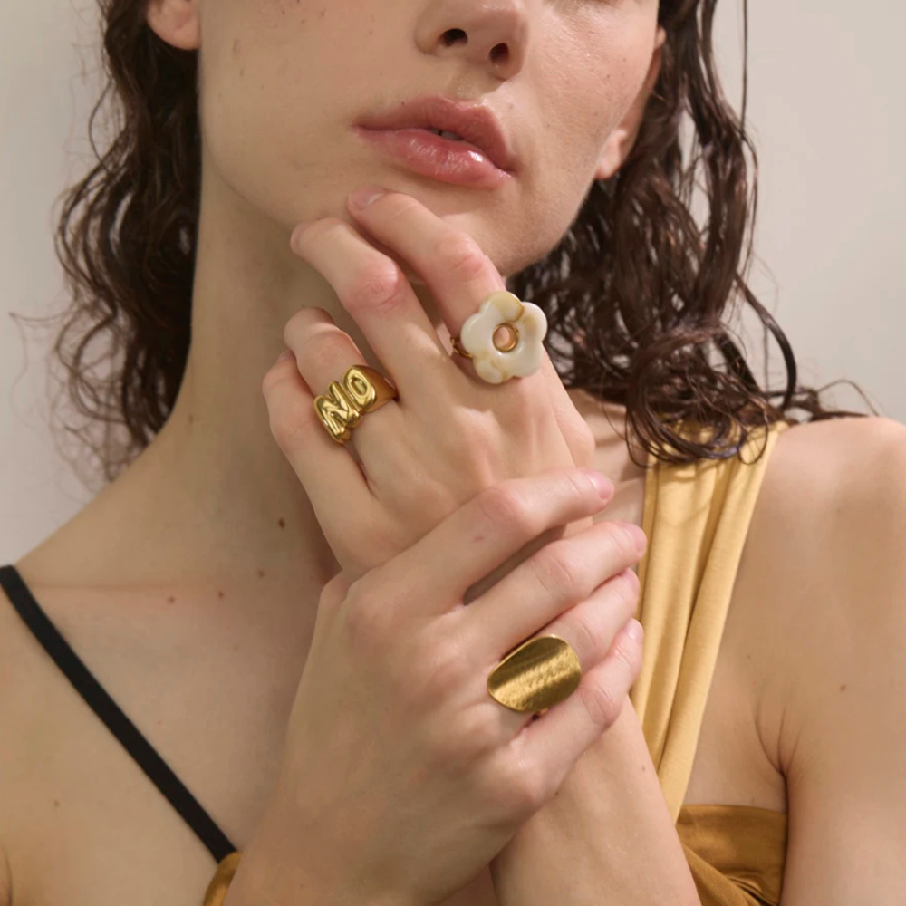 Bague Fleur Résine femme