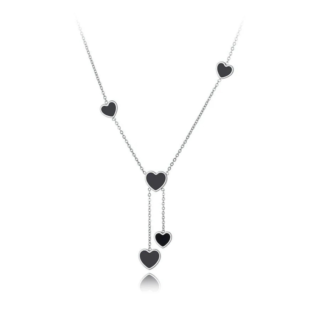 Collier Cœurs Double Pendant