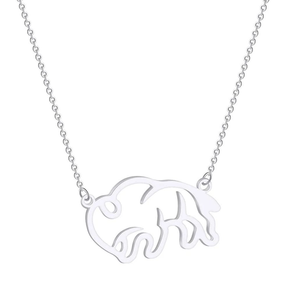 Collier Bison argent