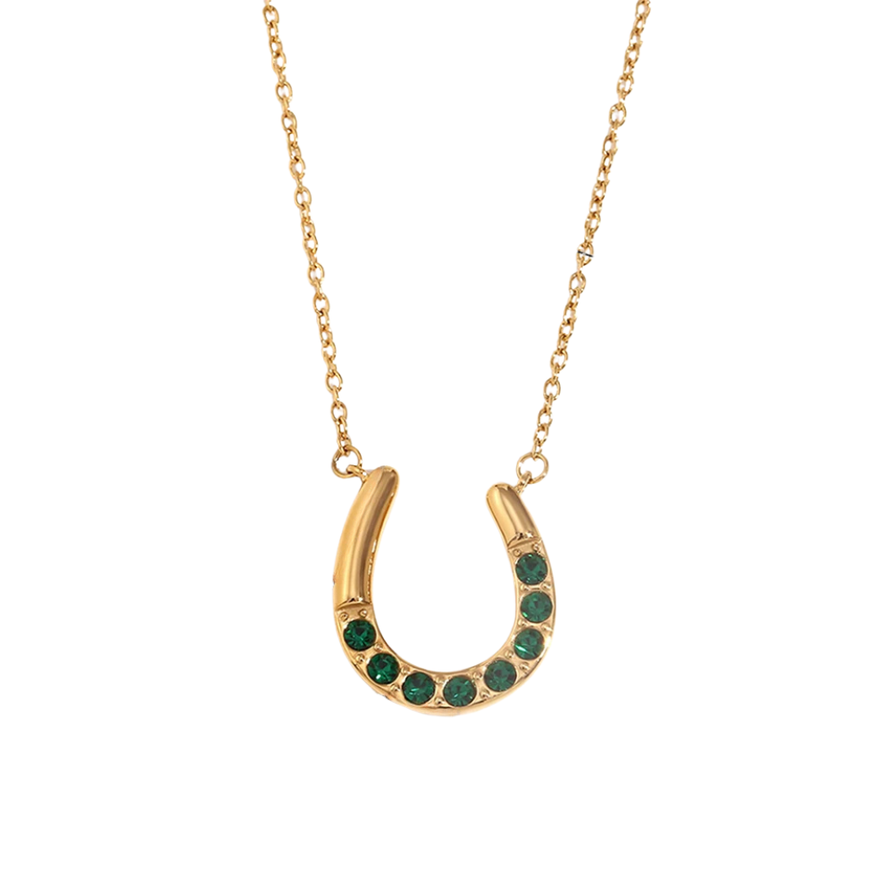 Collier Fer à Cheval Femme vert